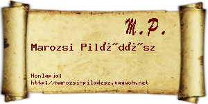 Marozsi Piládész névjegykártya