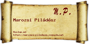 Marozsi Piládész névjegykártya
